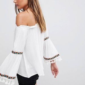 New En Creme Off Shoulder Blouse